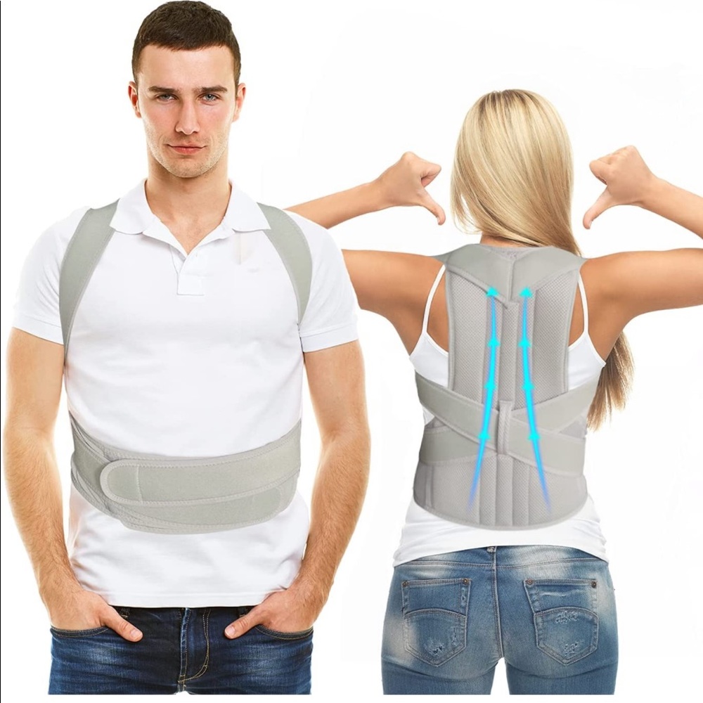 Support Belt for Back Posture Correctors, Pain Relief, Improve Posture, XL Gray.